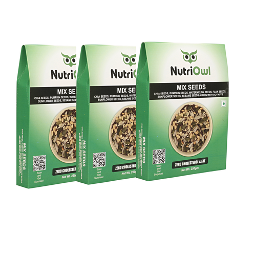Boost Your Health with Our Premium Blend of Super Seeds - Delicious and Nutritious Snack for Anytime (250g Pack of 3)