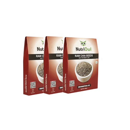 Discover the Superfood Secret to Optimal Health - Premium Chia Seeds Packed with Nutrients and Versatility! (250g Pack of 3)