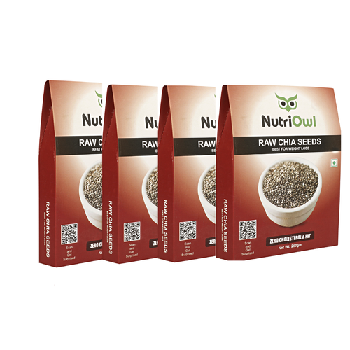 Discover the Superfood Secret to Optimal Health - Premium Chia Seeds Packed with Nutrients and Versatility! (250g Pack of 4)