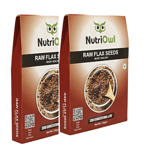 Experience the Nutritional Power of Flax Seeds - Delicious, Versatile and Packed with Essential Nutrients & Fiber with Healthy Heart (250g Pack of 2)