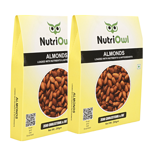 Experience the Wholesome Crunch of Our Premium California Almonds - Packed with Essential Nutrients for Your Well-Being (250g Pack of 2)