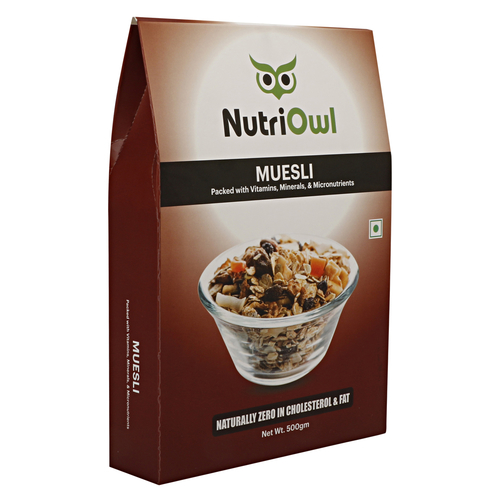 NutriOwls Muesli - Nutrient-Packed Breakfast Cereal with Whole Grains, Nuts, and Fruits