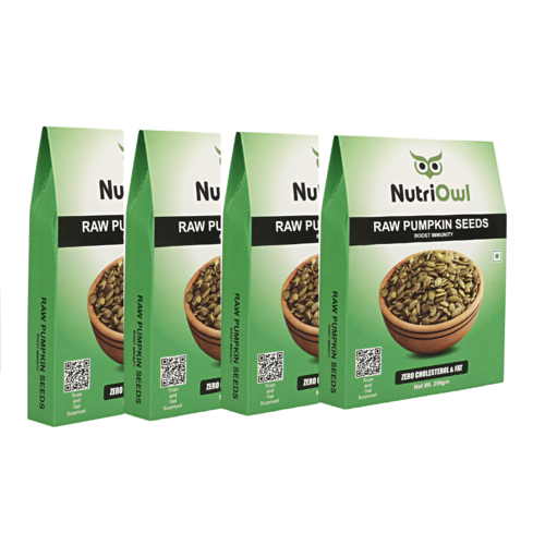 Unlock the Health Benefits of Raw Pumpkin Seeds - Delicious, Nutritious and Perfect for Snacking! (250g Pack of 4)
